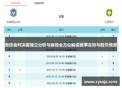 竞技会对决麦独立分析与推荐全方位解读赛事走势与胜负预测